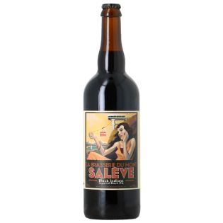 Bière Mont Salève - Black Indians Imperial Black IPA - 9° - Bouteille 75 cl (étiquette et contre-étiquette abimées)